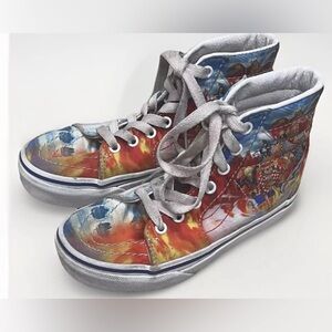 Vans X One Piece SK8 HI Sneakers Punk Hazard Kids Size 1.0